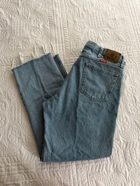 Wrangler Light Blue Vintage Straight-Leg Denim Jeans 38 x 32 Western Cowboy